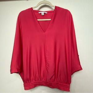 Diane Von Ferstenburg Sz small women’s shirt dolman sleeve v neck top
